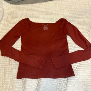 Free people square neck long sleeve